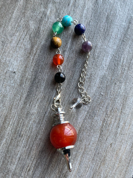 pendulum gemstone divination  pendulum witch yes no question pendulum dowsing tool gift for mom spiritual Wiccan jewelry chakras healing zen Comme un ange