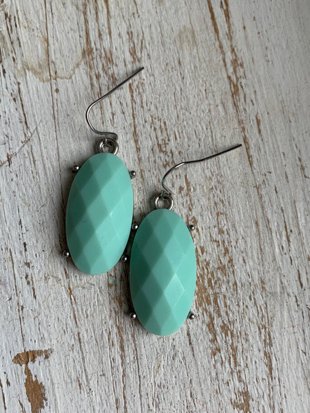 Boucles d’oreilles breloque turquoise Comme un ange