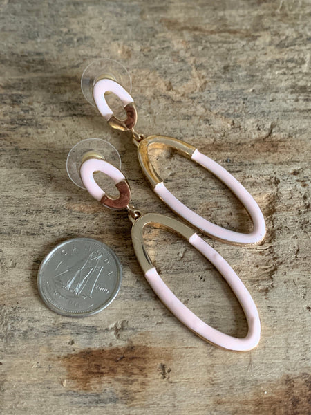 Boucles d’oreilles alliage de métaux or et rose Comme un ange