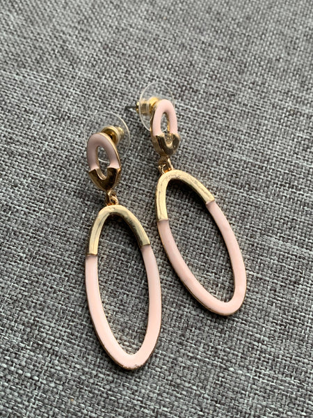 Boucles d’oreilles alliage de métaux or et rose Comme un ange