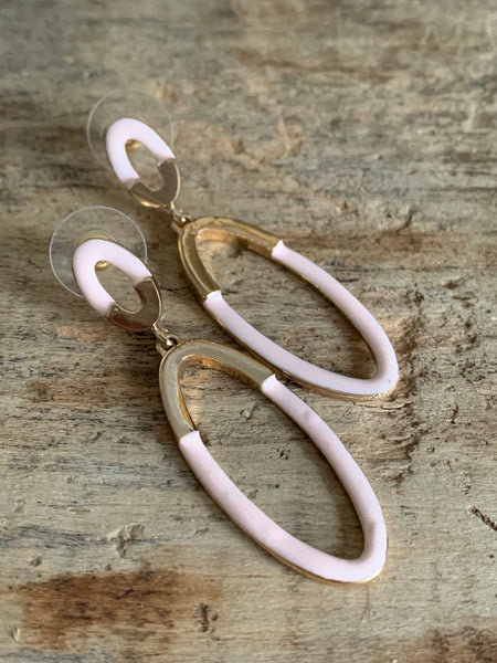 Boucles d’oreilles alliage de métaux or et rose Comme un ange