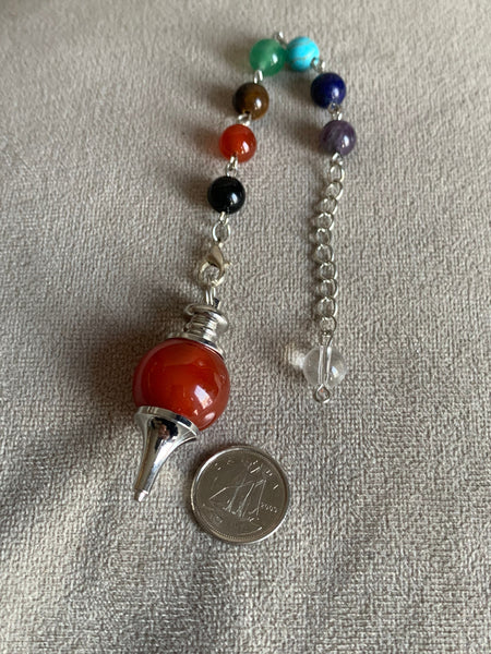 pendulum gemstone divination  pendulum witch yes no question pendulum dowsing tool gift for mom spiritual Wiccan jewelry chakras healing zen Comme un ange