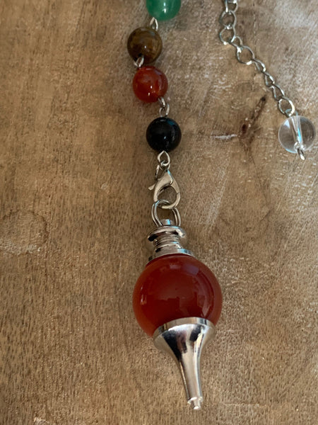 pendulum gemstone divination  pendulum witch yes no question pendulum dowsing tool gift for mom spiritual Wiccan jewelry chakras healing zen Comme un ange