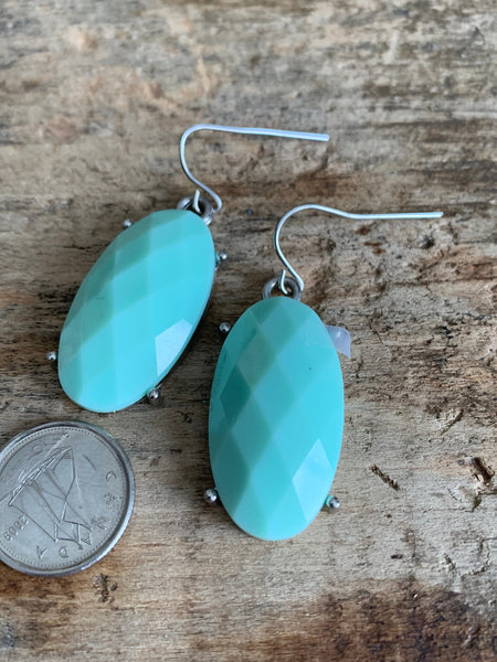 Boucles d’oreilles breloque turquoise Comme un ange