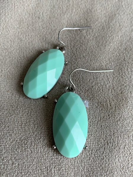 Boucles d’oreilles breloque turquoise Comme un ange