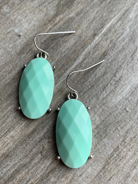 Boucles d’oreilles breloque turquoise Comme un ange