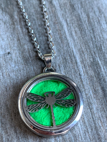 Collier aromathérapie libellule necklace dragon fly essentiel oil Comme un ange