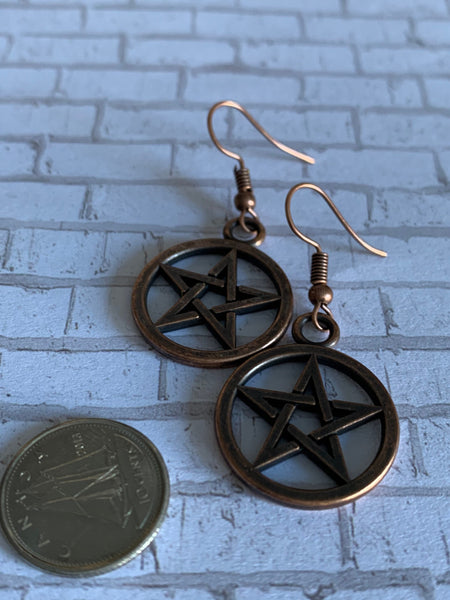 Boucles d’oreilles breloque étoile de sorcellerie alias de métaux bronze Comme un ange