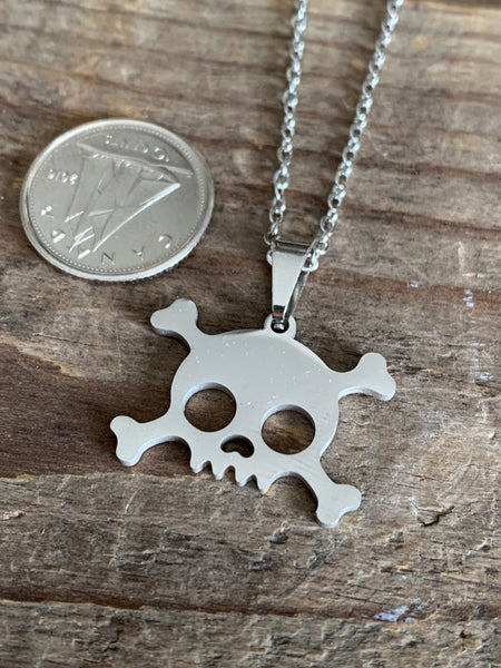 Collier tête de mort skull necklace Comme un ange
