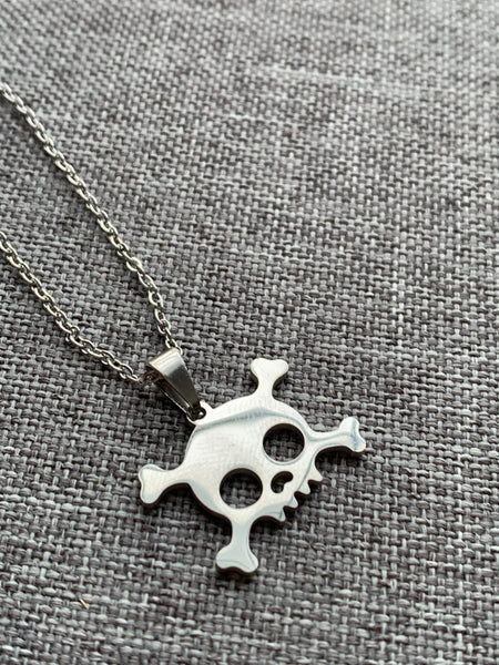 Collier tête de mort skull necklace Comme un ange