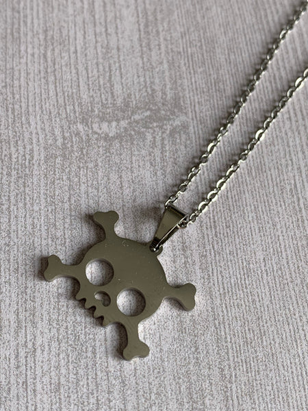 Collier tête de mort skull necklace Comme un ange