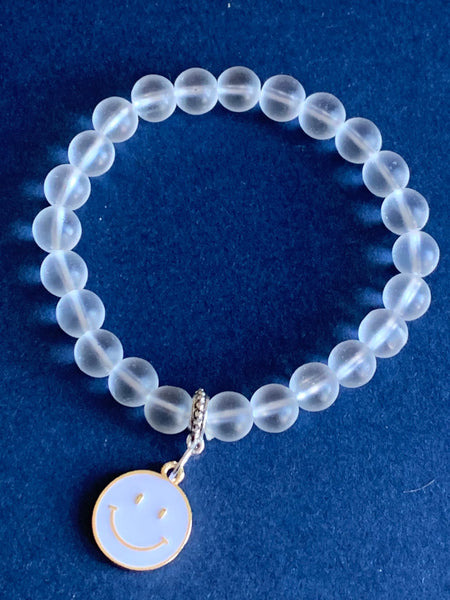 Bracelet happy règle numéro 1 avoir du plaisir bracelet intention pierre Agate Comme un ange