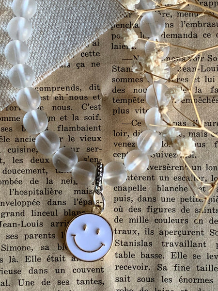 Bracelet happy règle numéro 1 avoir du plaisir bracelet intention pierre Agate Comme un ange