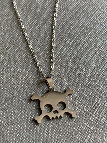 Collier tête de mort skull necklace Comme un ange