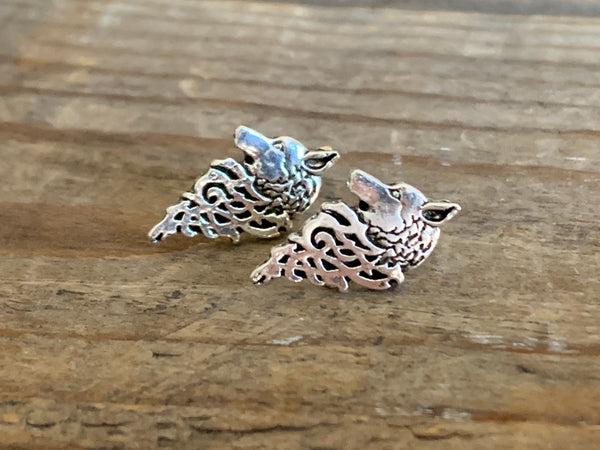 Boucles d’oreilles stud loup Wolf earrings Wolf JEWELRY Comme un ange