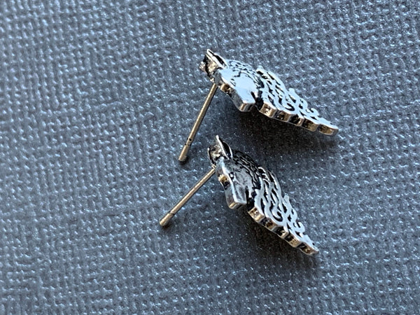 Boucles d’oreilles stud loup Wolf earrings Wolf JEWELRY Comme un ange