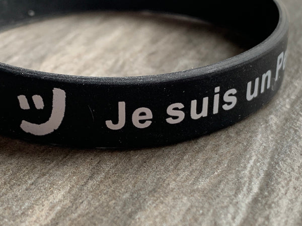 Bracelet PerfoPreneur noir silicone Comme un ange