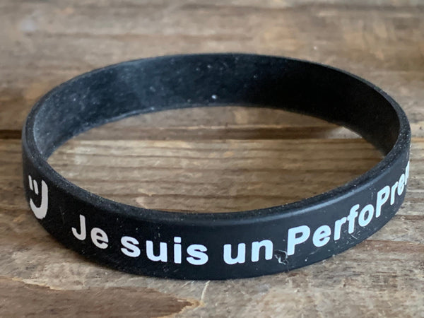 Bracelet PerfoPreneur noir silicone Comme un ange