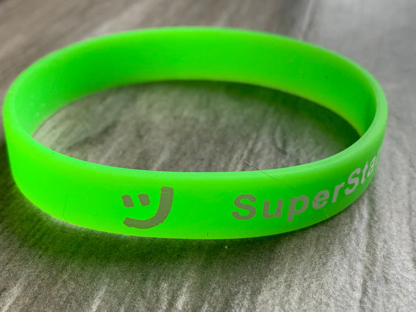 Bracelet SuperStar silicone vert Comme un ange
