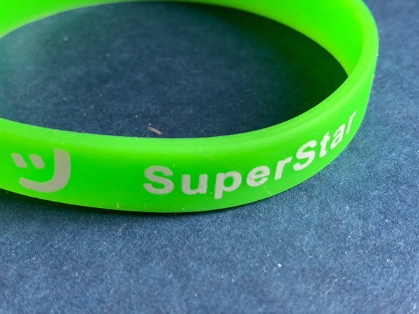 Bracelet SuperStar silicone vert Comme un ange