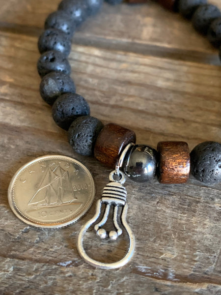 Bracelet cuir  idée de génie Comme un ange