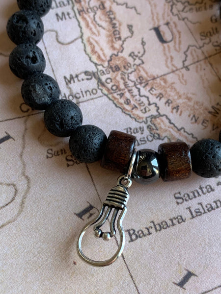 Bracelet cuir  idée de génie Comme un ange