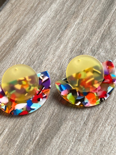 Boucles oreilles Coloree multicolore Comme un ange