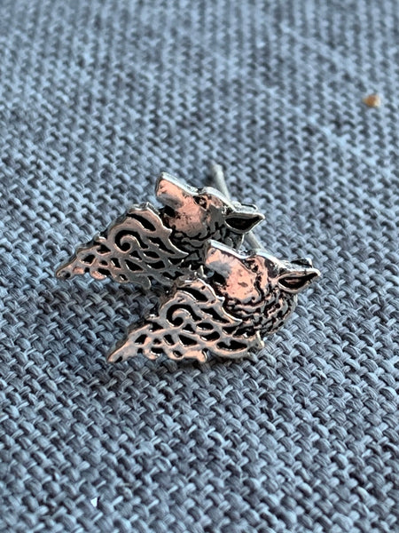Boucles d’oreilles stud loup Wolf earrings Wolf JEWELRY Comme un ange