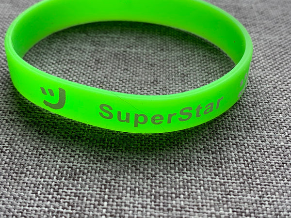 Bracelet SuperStar silicone vert Comme un ange