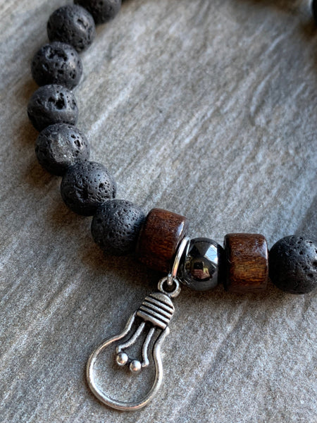 Bracelet cuir  idée de génie Comme un ange