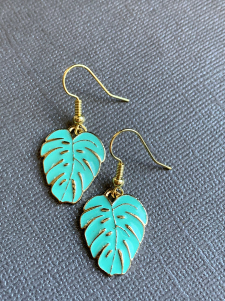 Boucles d’oreilles feuilles de palmier Comme un ange