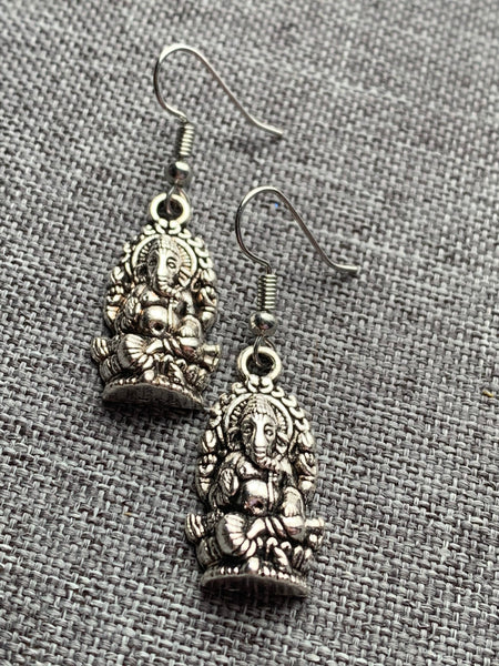 Boucles d’oreilles breloque éléphant argent Comme un ange