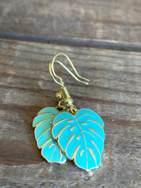 Boucles d’oreilles feuilles de palmier Comme un ange