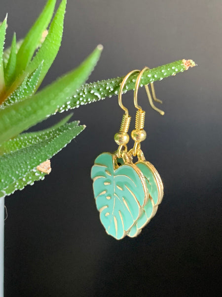 Boucles d’oreilles feuilles de palmier Comme un ange