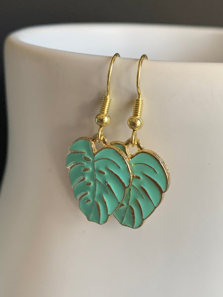 Boucles d’oreilles feuilles de palmier Comme un ange