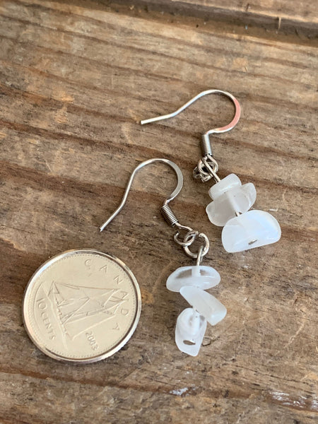 Boucles d’oreilles pierres blanches Comme un ange
