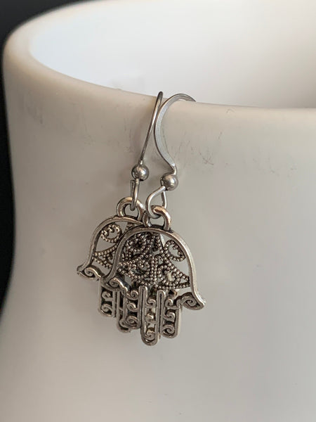 Boucles oreilles mains  protectrices hamza Comme un ange