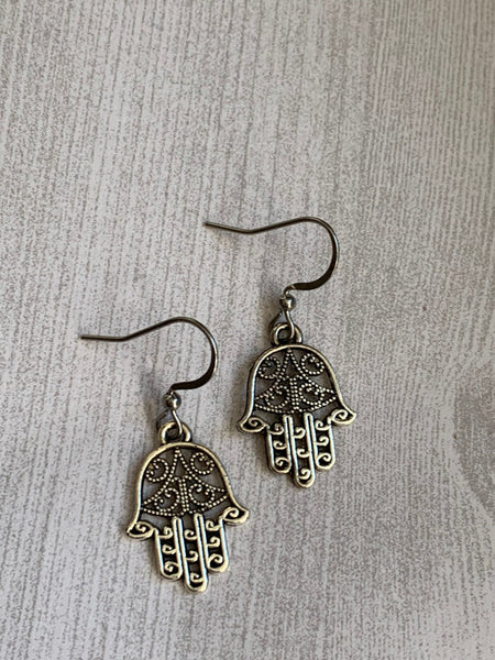 Boucles oreilles mains  protectrices hamza Comme un ange
