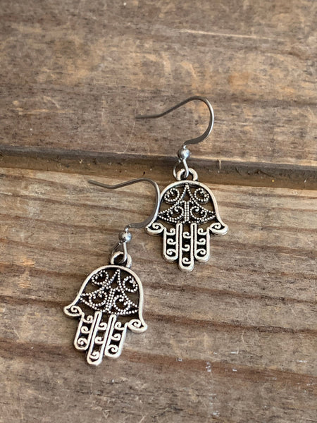 Boucles oreilles mains  protectrices hamza Comme un ange