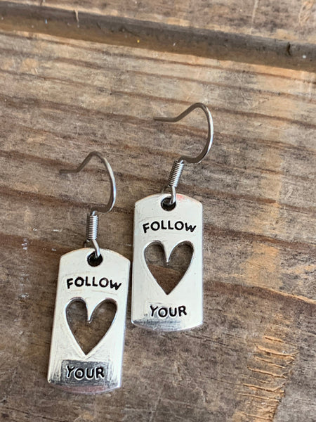 Boucles oreilles follow your heart Comme un ange