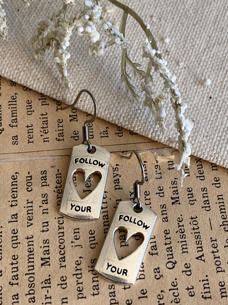 Boucles oreilles follow your heart Comme un ange