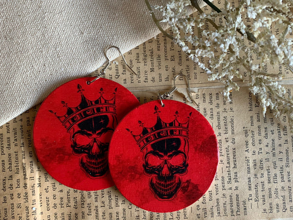 Boucles oreilles Skull tête de squelette Comme un ange