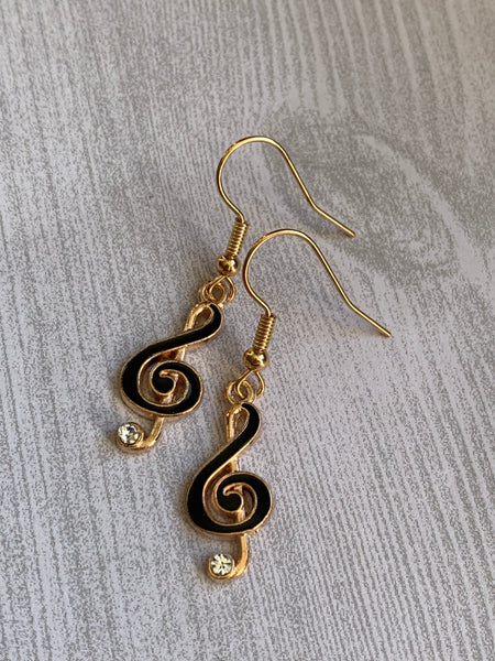 Boucles oreilles notes dorées Comme un ange