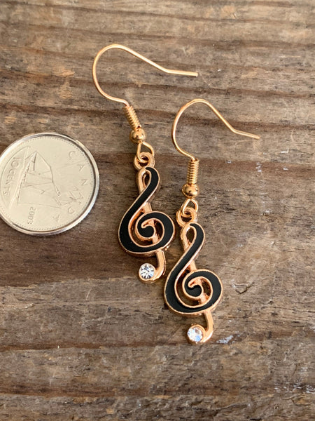 Boucles oreilles notes dorées Comme un ange