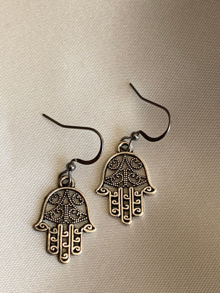 Boucles oreilles mains  protectrices hamza Comme un ange