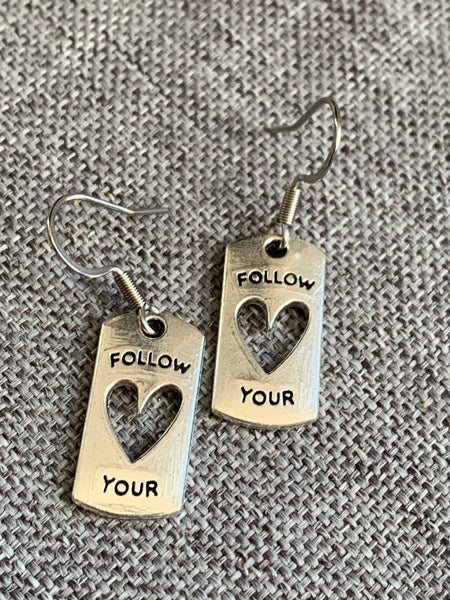 Boucles oreilles follow your heart Comme un ange