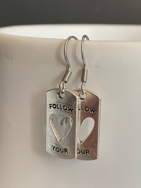 Boucles oreilles follow your heart Comme un ange