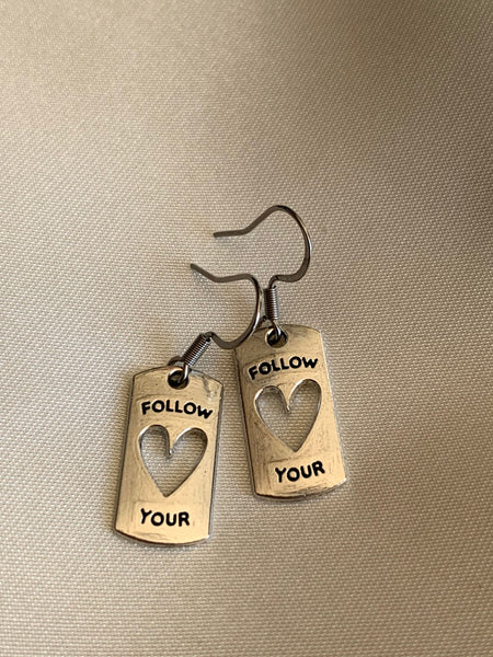 Boucles oreilles follow your heart Comme un ange