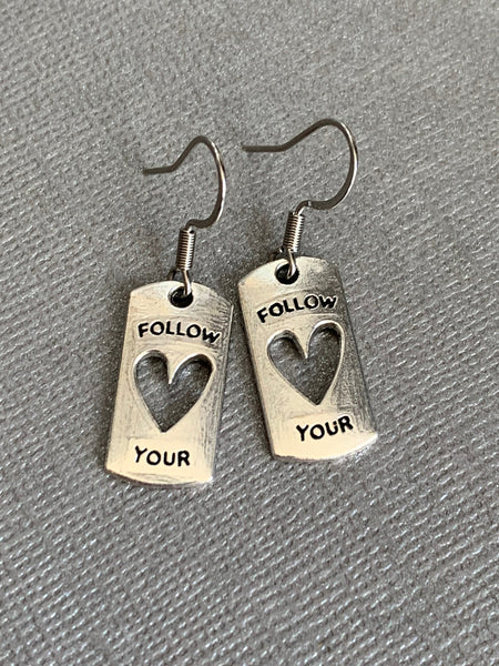 Boucles oreilles follow your heart Comme un ange