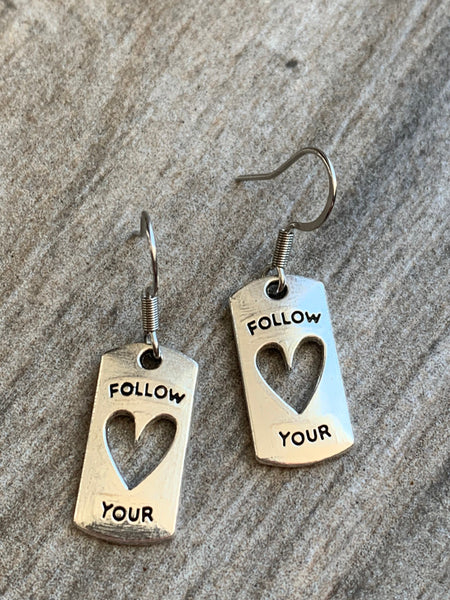 Boucles oreilles follow your heart Comme un ange